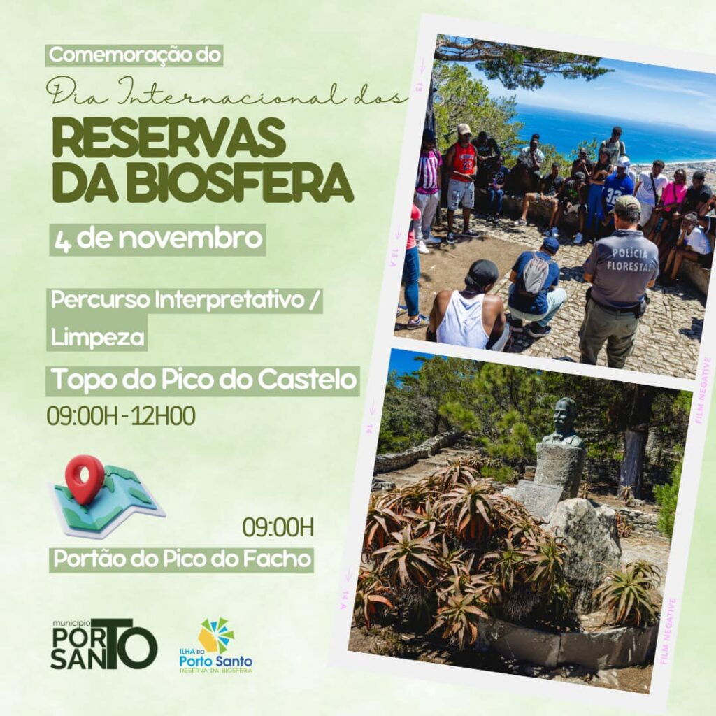 Cartaz Atividades Dia Internacional das Reservas da Biosfera no Porto Santo