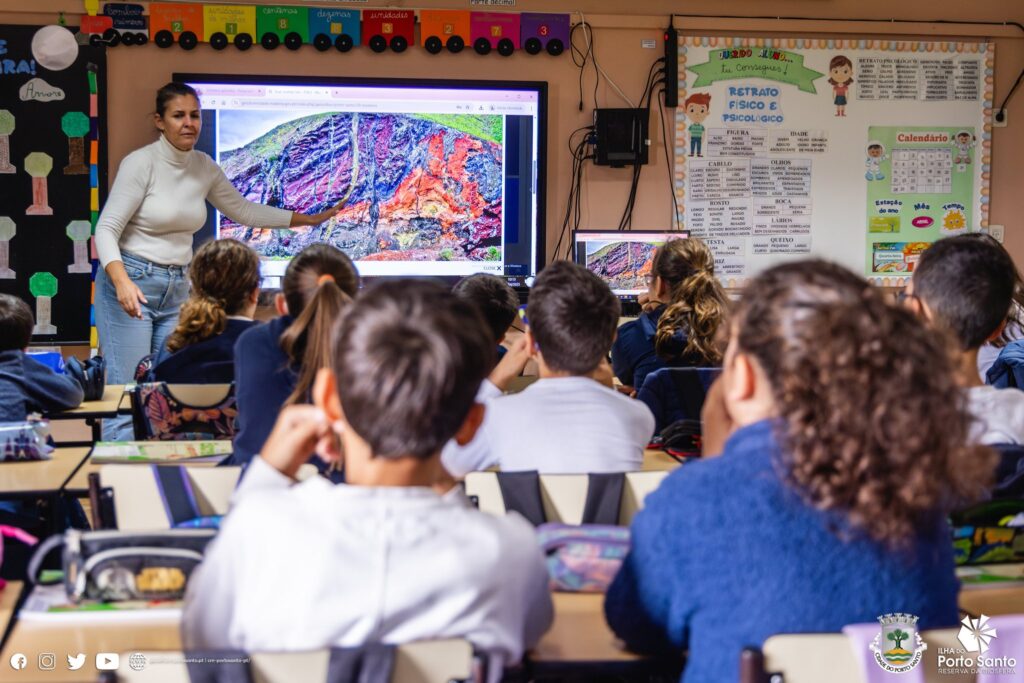 Alunos do 4.º ano da Escola de Nossa Senhora da Conceição aprendem como se formou a Ilha do Porto Santo